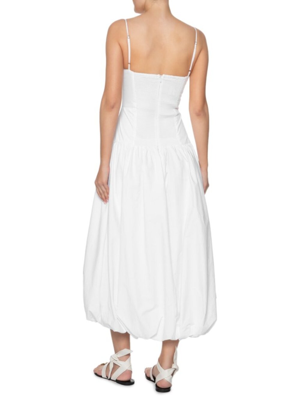 NWOT Farm Rio White Bubble Midi Dress Size M 100% Cotton - Picture 2 of 12